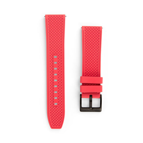 Crimson Red Grid Strap